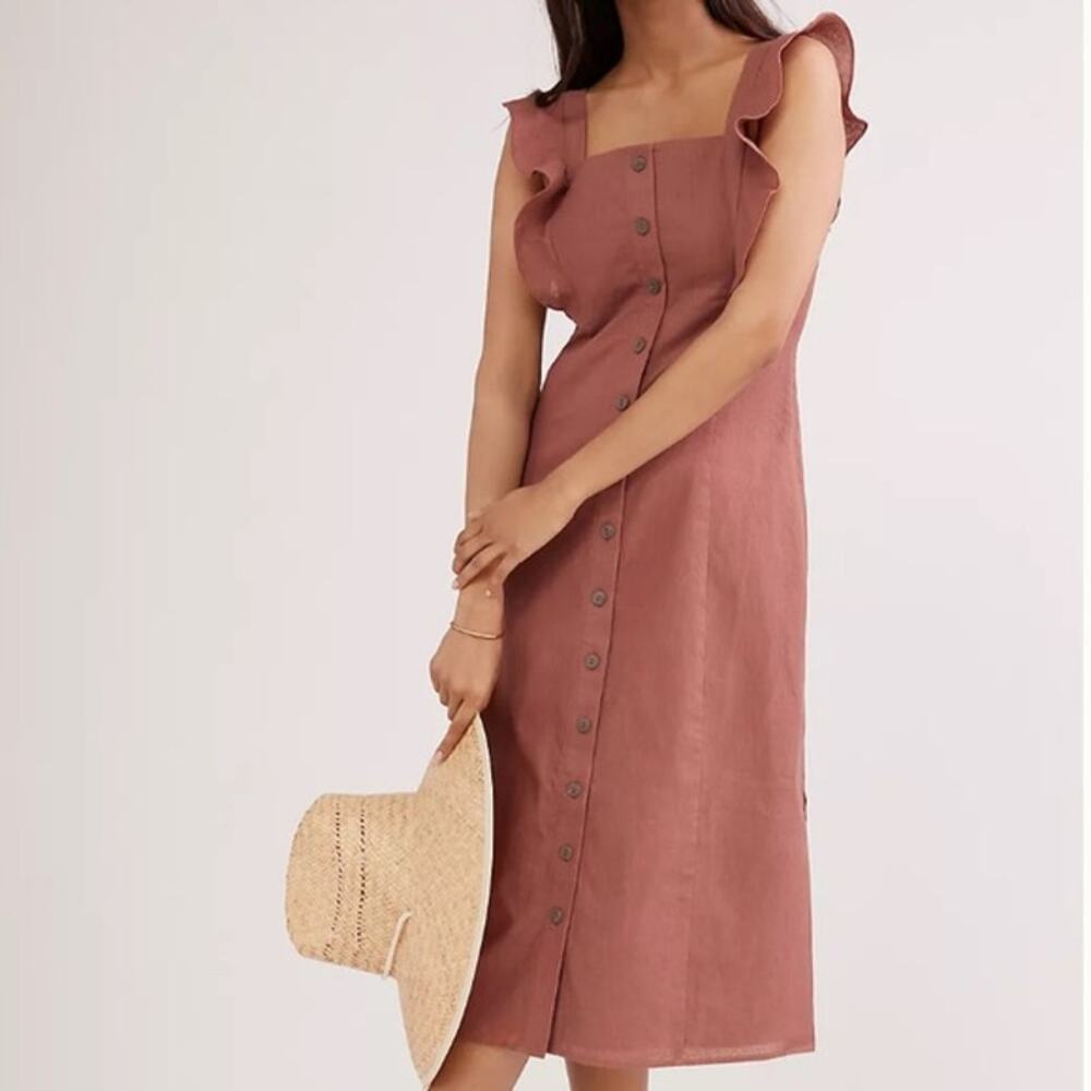 Anthropologie Hutch ruffled maxi dress, medium
